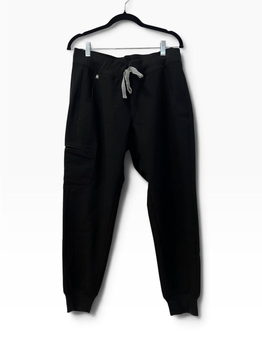 NWOT FIGS Technical Collection Zamora Black Joggers Scrubs Pants M/P Med Petite